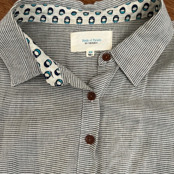 Anthropologie - Birds of Paradis by Trovata- Striped Shirt- Size XS - Picture 4 of 4